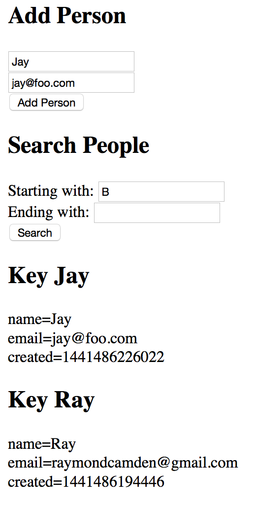 A person search form