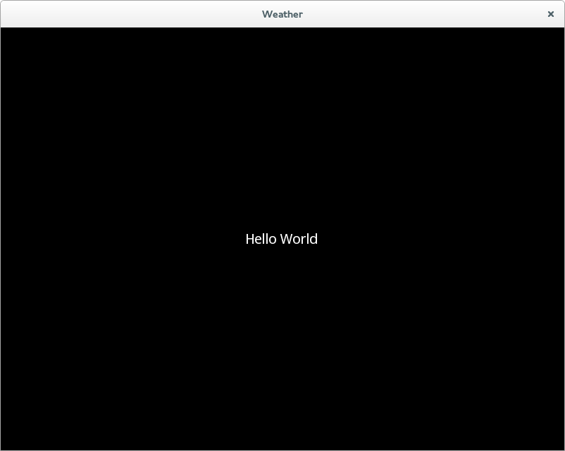 Screenshot of the rendered Hello World KV Language file