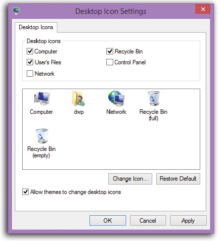 Microsoft has been cleaning up the Windows desktop in recent years, and that includes sweeping away some useful icons, like This PC, Control Panel, Network, and your Personal folder. But you can put them back, just by turning on these checkboxes.