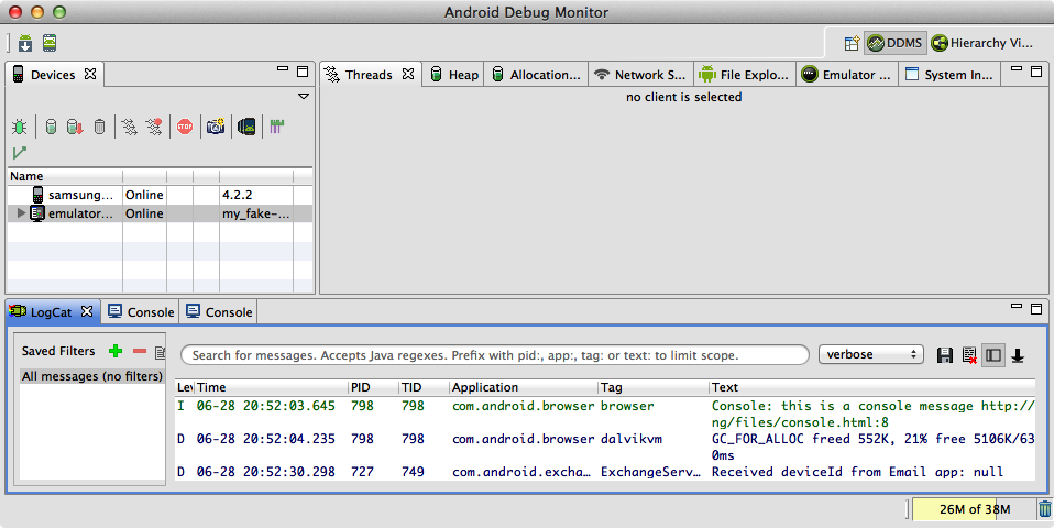 The Android Debug Monitor