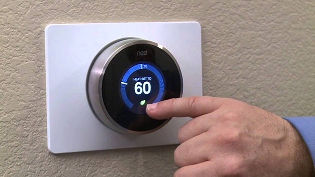 Nest thermostat in a typical home environment