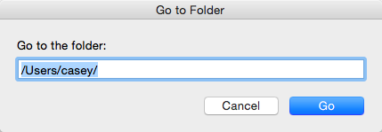 The Go to Folder Command
