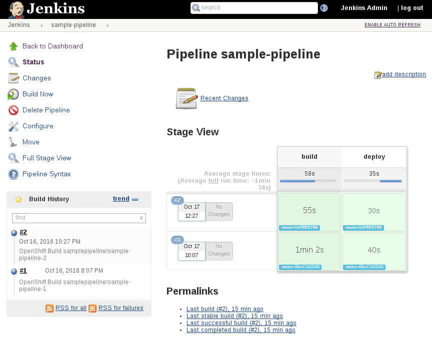 Jenkins User Interface