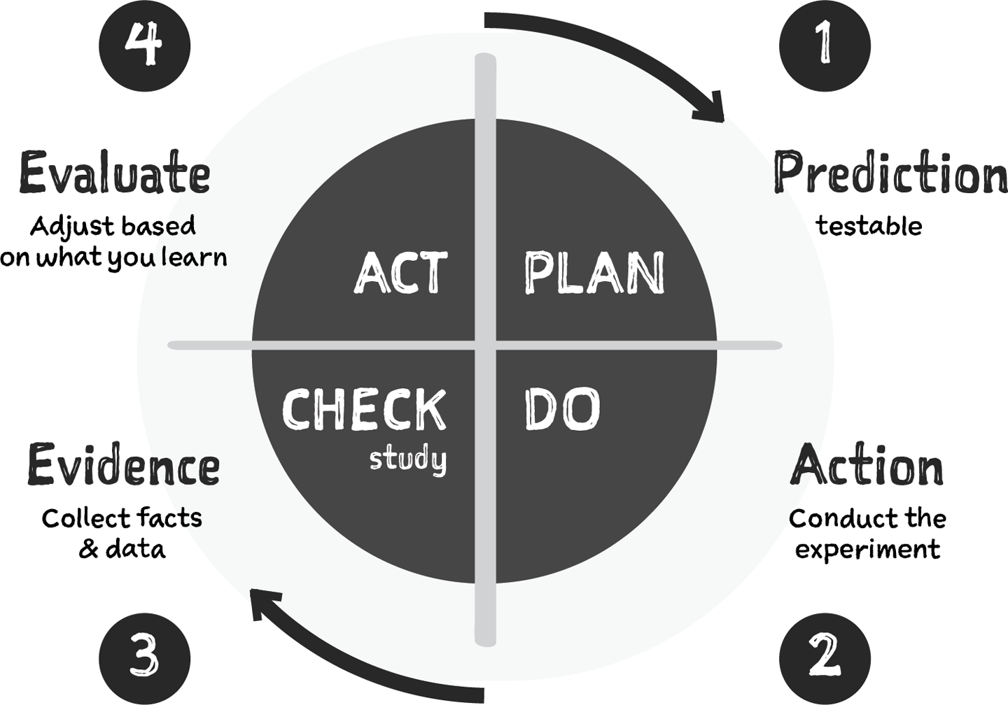 Interpretation of the PDCA loop by Mike Rother (Source: Kata slides and graphics)