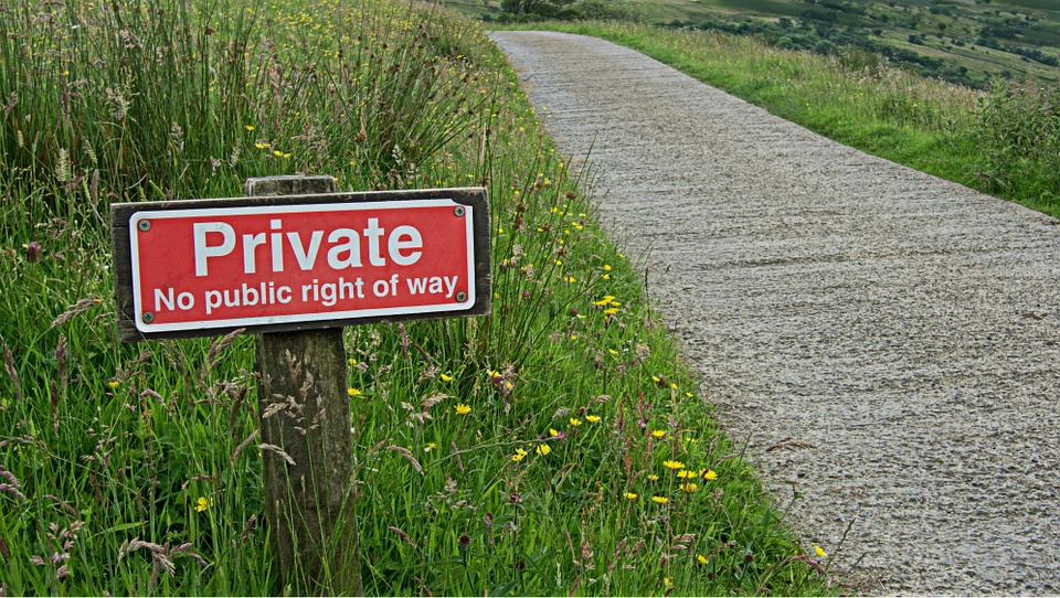 Your privacy on our property is completely assured. We have a sign and everything.