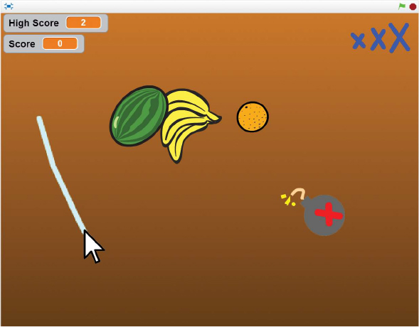 How to create a fruit ninja game on Scratch