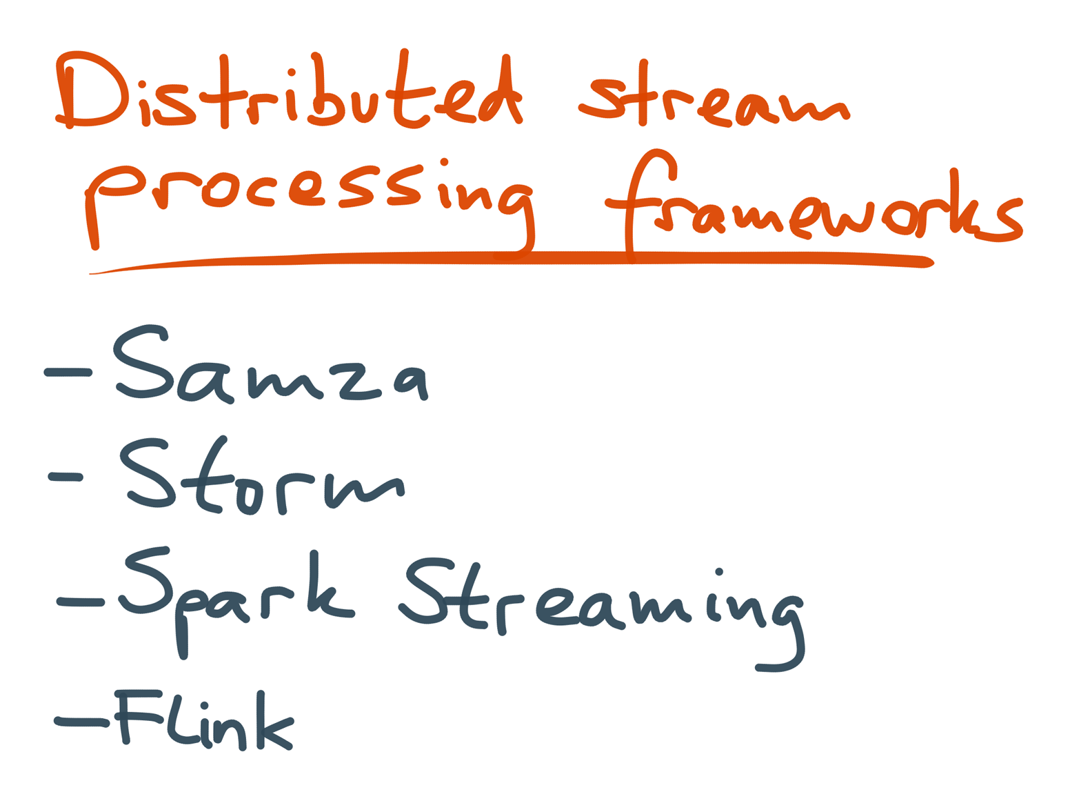 List of distributed stream processing frameworks.
