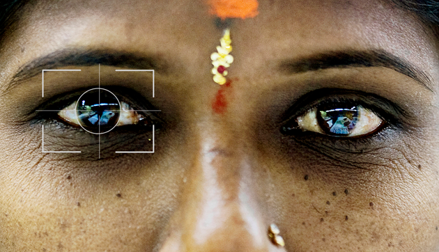 UIDAI runs the Aadhaar project whose goal is to provide a unique 12-digit identification number plus biometric data for authentication to every one of the roughly 1.2 billion people in India. (Figure based on image by Christian Als/Panos Pictures)