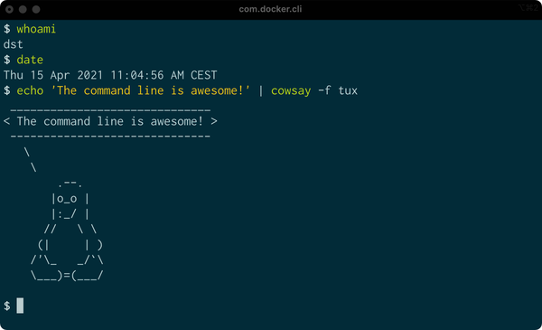 A screenshot of the command line window on Mac O S.