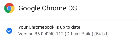 Chrome OS version detail