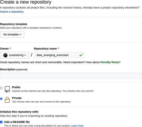Creating a new repository (or 'repo') on GitHub.com