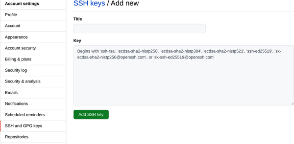 Uploading your SSH key to your GitHub.com account.