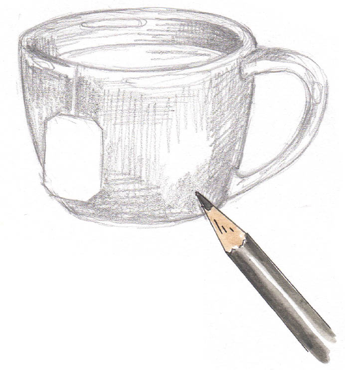 Vector Sketch Drawing Illustration Of Coffee Cup Stock Illustration -  Download Image Now - Coffee Cup, Sketch, Art - iStock