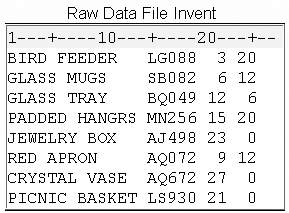 Raw Data File Invent