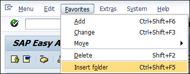 Creating a folder and moving the T-codes