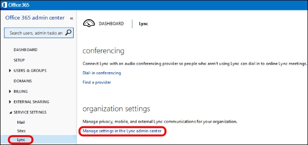 Administering with the Lync Admin Center