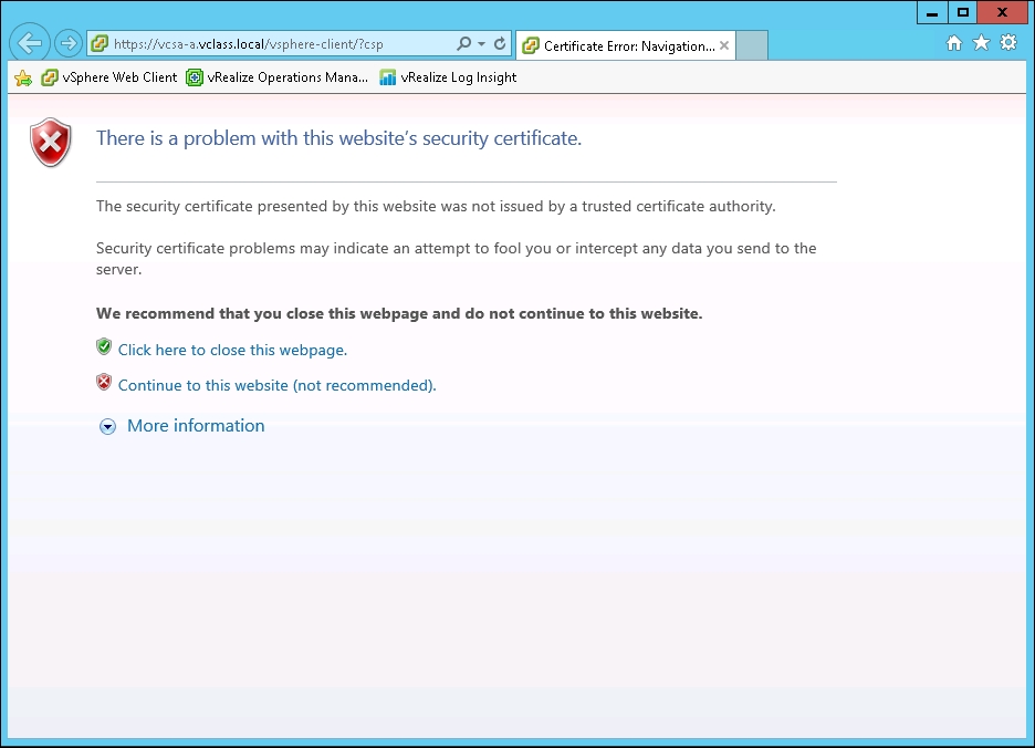 Installing the default root certificate