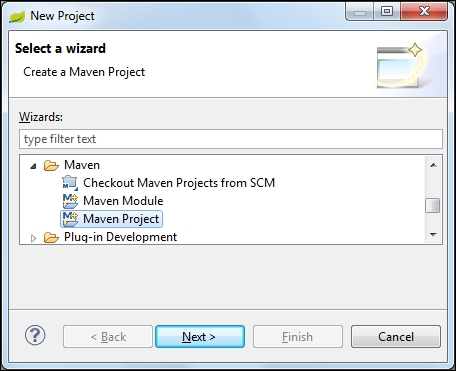 Time for action – creating a Spring MVC project in STS