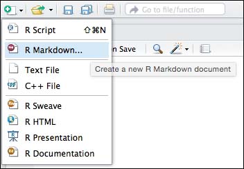 Creating your first R Markdown document