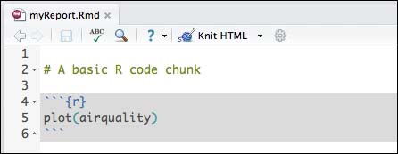 Getting to know R code chunks