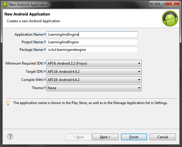 Creating a simple Android application