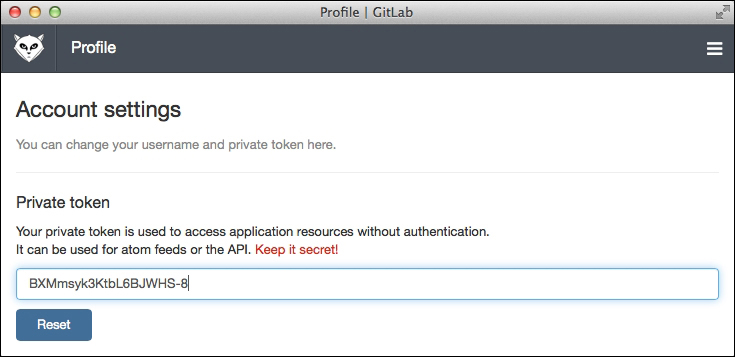 Gitlab access token. GITLAB badges in README.