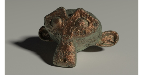 Creating an antique bronze material with procedurals