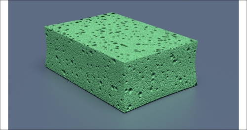 Creating a synthetic sponge material with procedurals