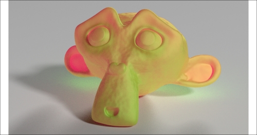 Simulating Subsurface Scattering in Cycles using the Vertex Color tool