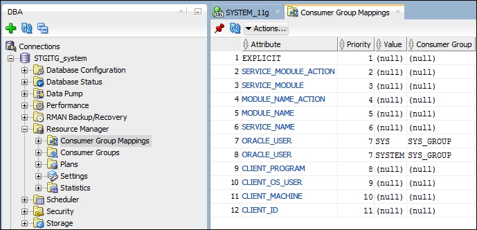 oracle assign user to consumer group