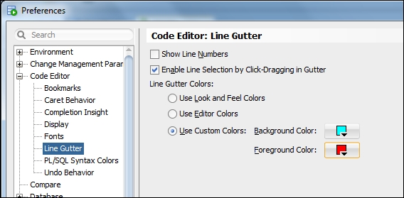 Display line numbers in Code Editor
