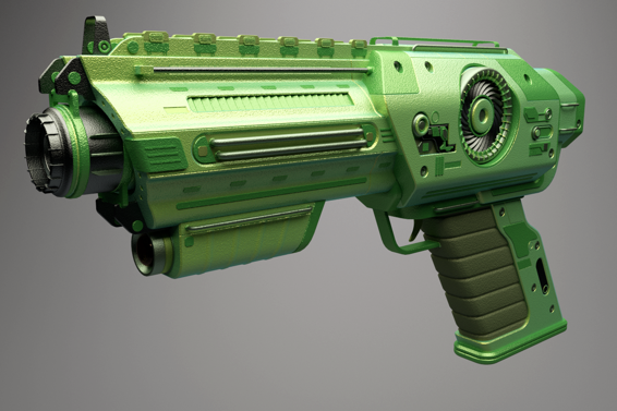 Texturing and Rendering Your Sci-Fi Pistol