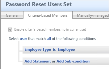 Password Reset Users Set