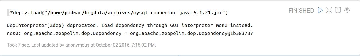 Adding external dependencies to Zeppelin
