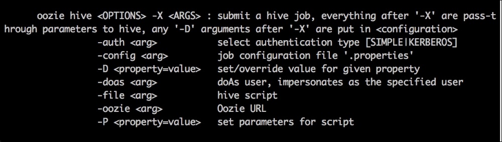 Running a Hive job from the command line