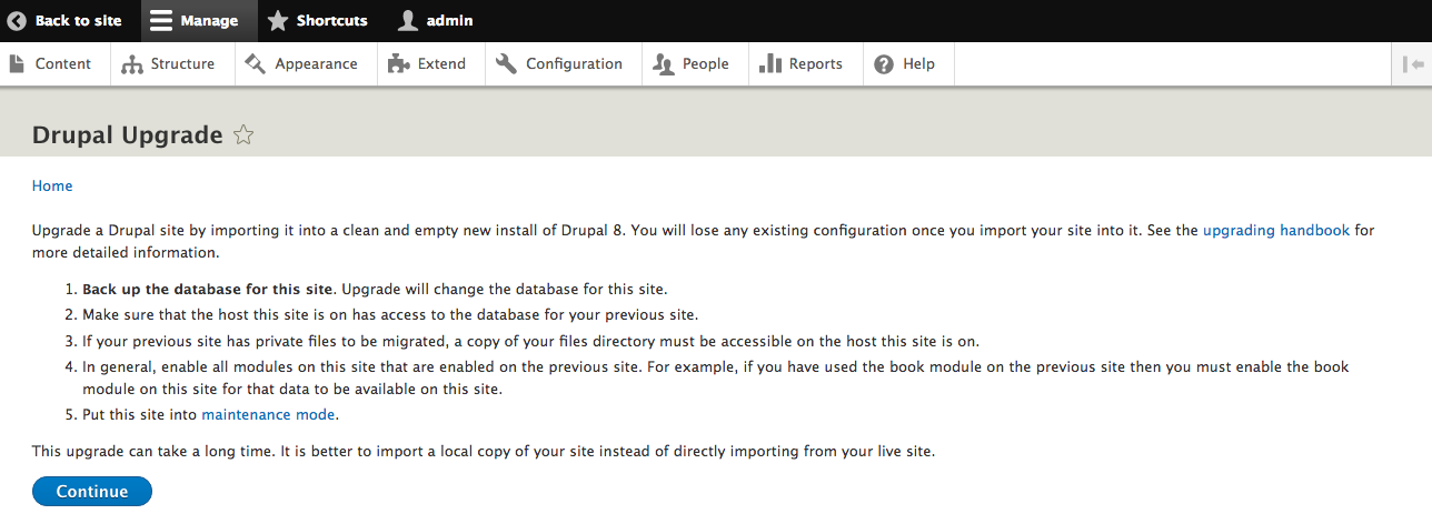 Using Drupal 8's Migrate to handle migrations - Mastering Drupal 8 [Book]