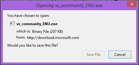 Installing Visual Studio Community