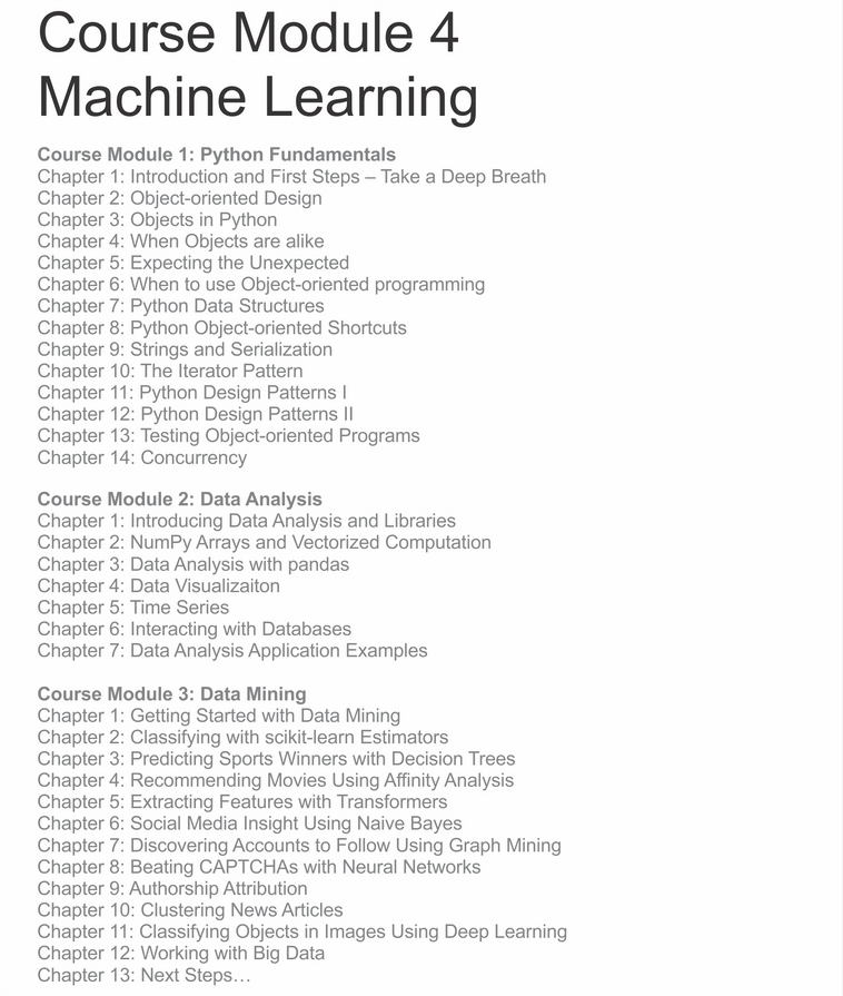 Course Module 4: Machine Learning