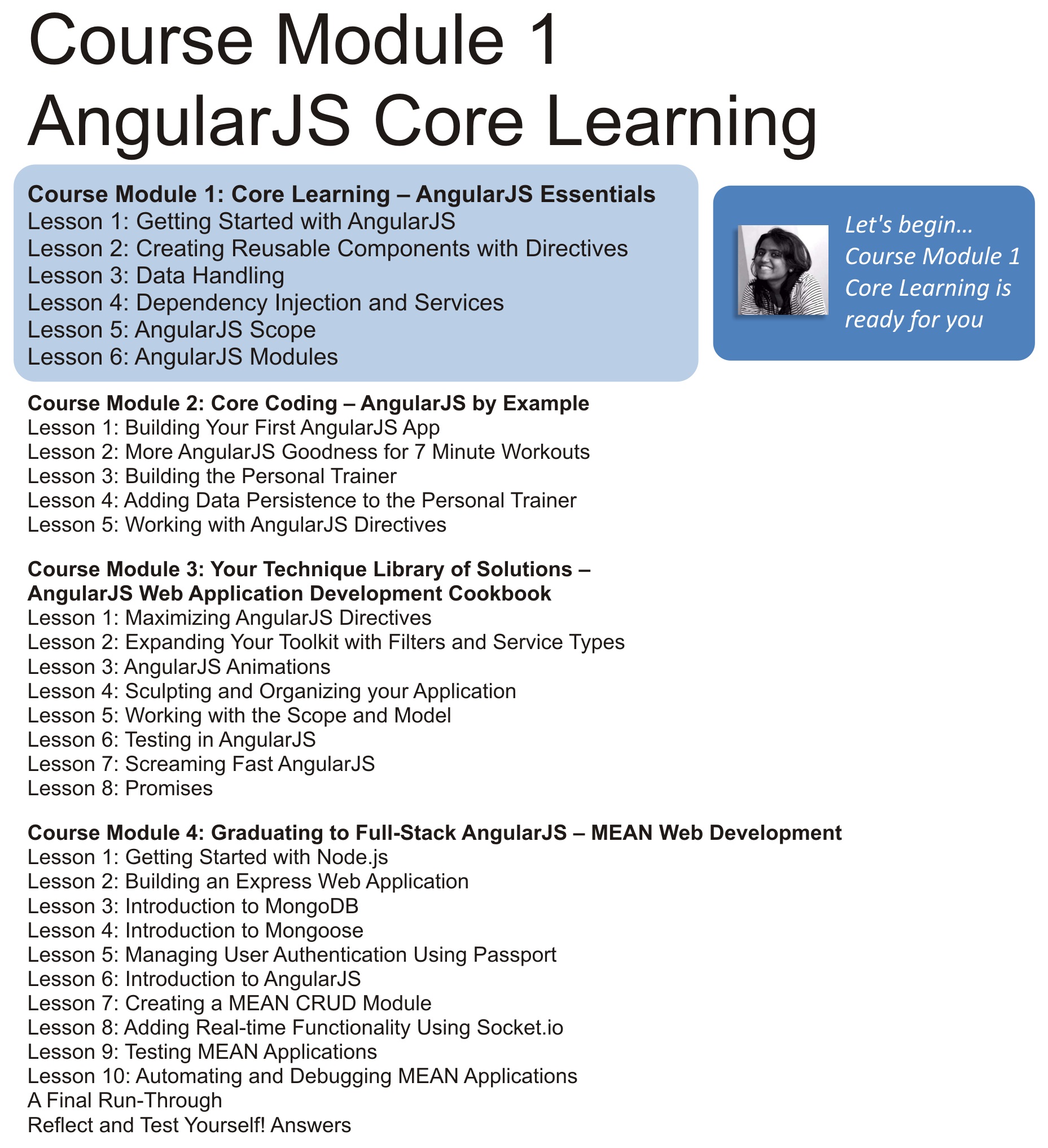 Core Learning – AngularJS Essentials
