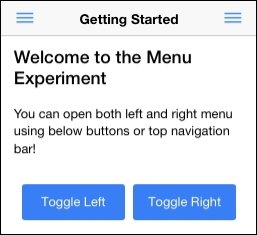 Adding left and right menu navigation