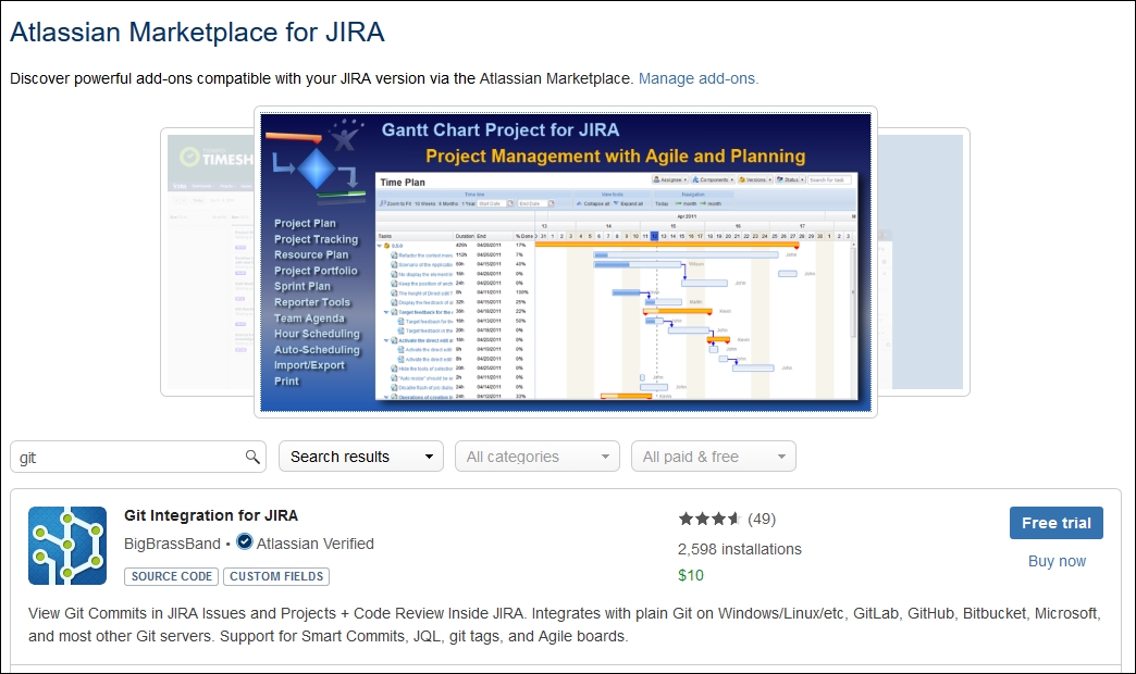 JIRA with other Git repositories