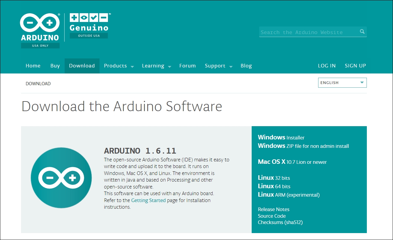 Downloading Arduino IDE