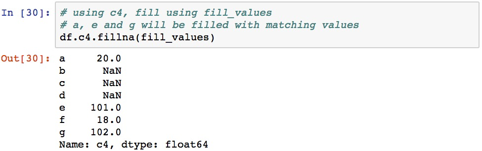 Filling using index labels - Learning pandas - Second Edition [Book]
