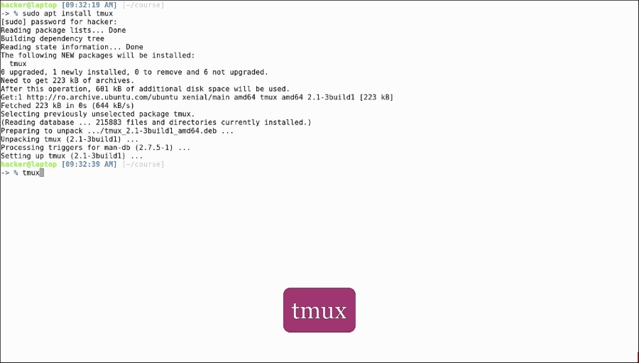 tmux – virtual consoles, background jobs and the like