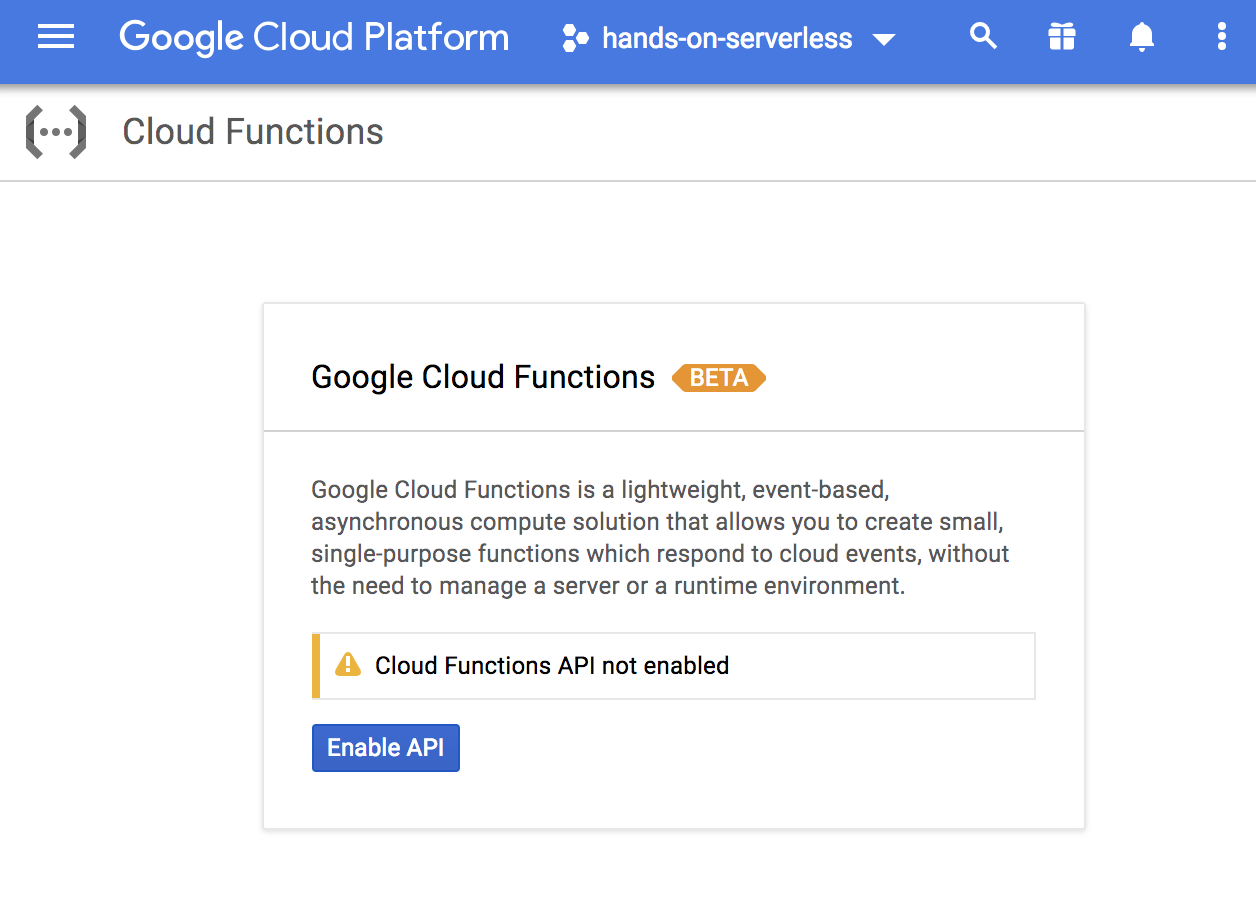 Google Cloud Functions Console - Hands-On Serverless Computing [Book]