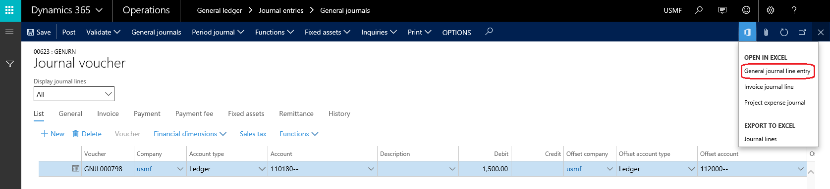 Excel integration - Microsoft Dynamics 365 Enterprise Edition ...