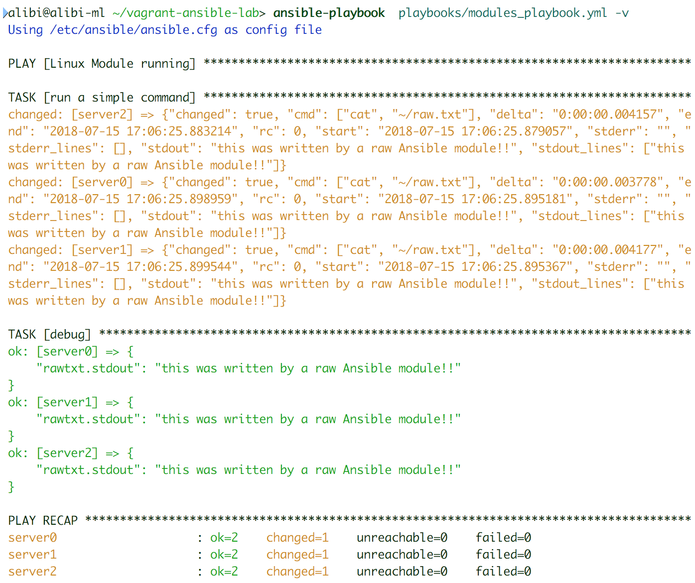 The command execution module  - Ansible Quick Start Guide [Book]