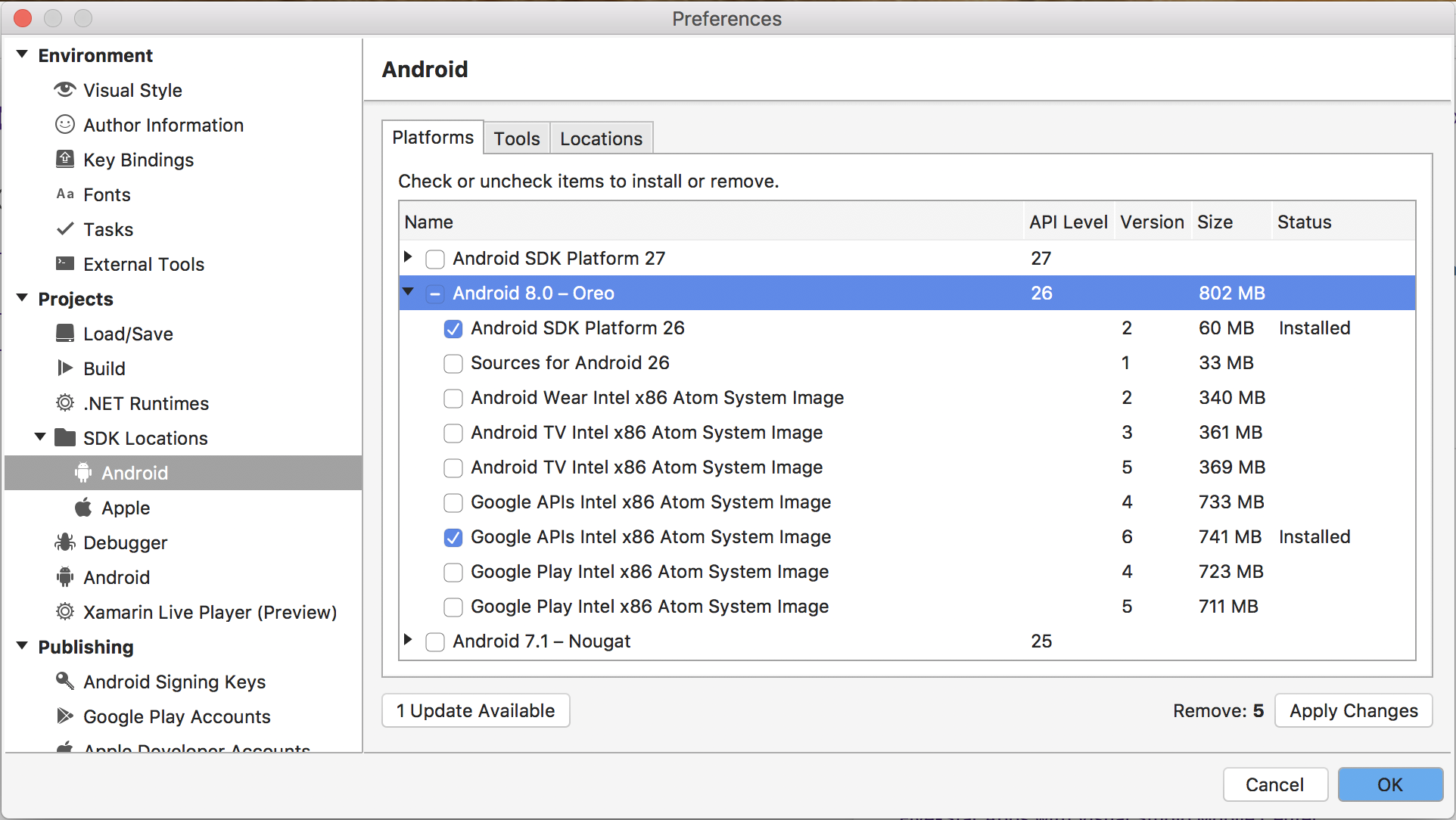 Adding Android SDKs - C# 7 and .NET: Designing Modern Cross-platform  Applications [Book]