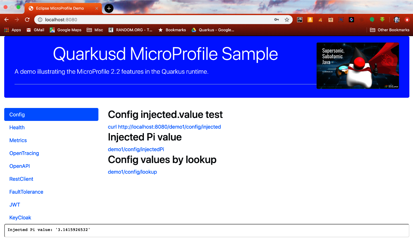 The Config tab - Hands-On Enterprise Java Microservices with Eclipse ...