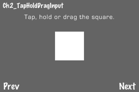 Tap, hold, and drag input